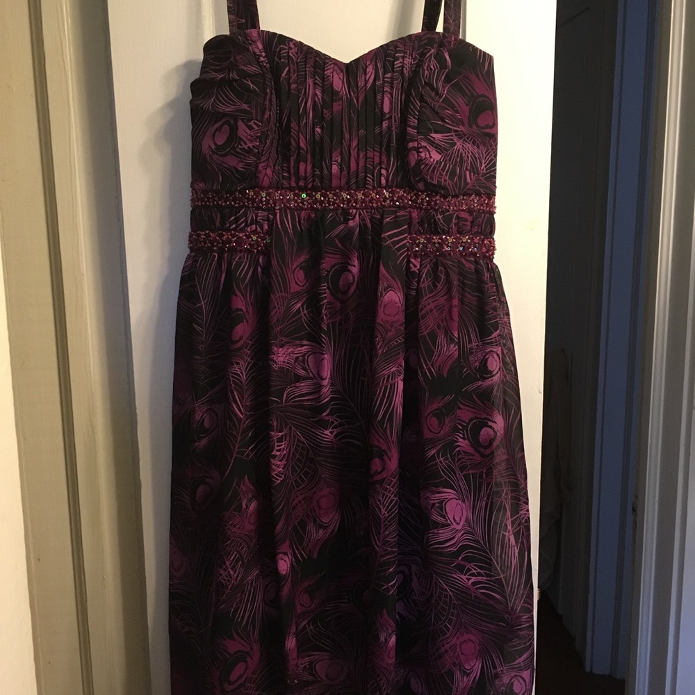 Maurice's Purple Peacock Dress, Size 16